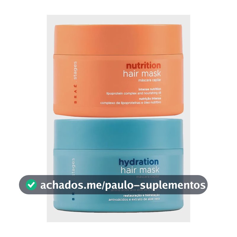 Máscaras De Tratamento Nutrição + Hidratação Stages - Braé
