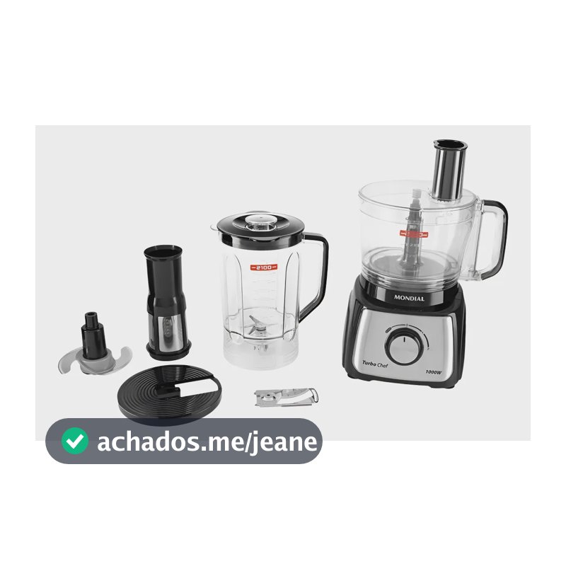 Multiprocessador De Alimentos Mondial Preto Preto 220v