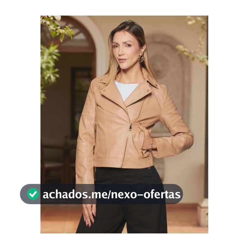 Jaqueta Fem. Biker Pu Facinelli 640452 Kaqui G Liso