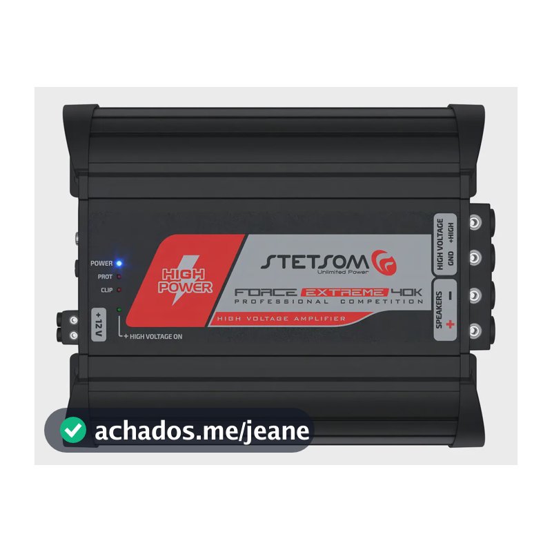 Amplificador Stetsom Force Extreme de 40000W 1 Canal Para Som Automotivo
