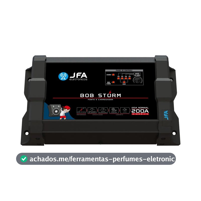 Fonte Automotiva JFA Storm 200A Bivolt p/ Caixas Bob e Projeto de Som