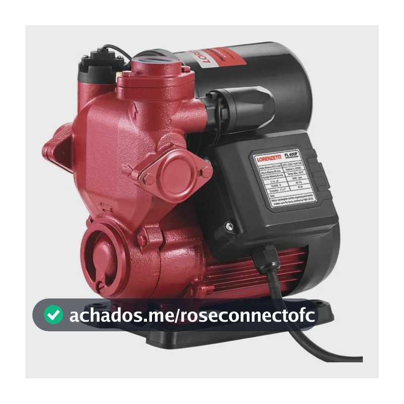 Pressurizador Lorenzetti PL-400P 370W 40MCA Bivolt