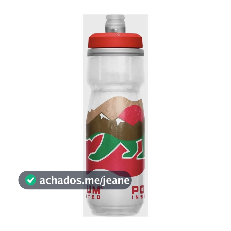Garrafa Térmica Camelbak Podium Chill 621ml -branco/vermelho Branco/vermelho