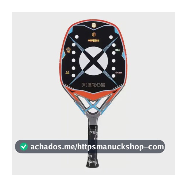 Raquete De Beach Tennis Heroes Fierce 2026 Carbono Silver 12k com tratamento