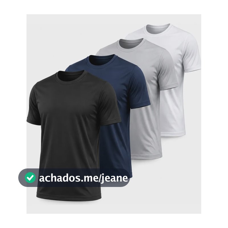 Kit 4 Camisetas Masculina Dry Fit Treino Academia Esporte Preto-branco-marinho-cinza G - 40/42
