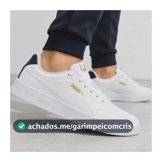 Tênis Puma Court Classic Clean Bdp Masculino Urbano Casual