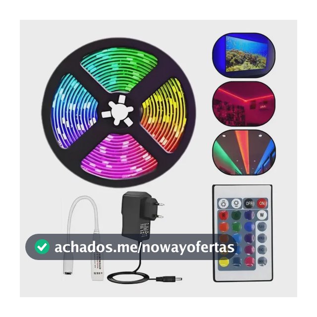 Fita Led 5m Ultra Rgb + Fonte + Controle