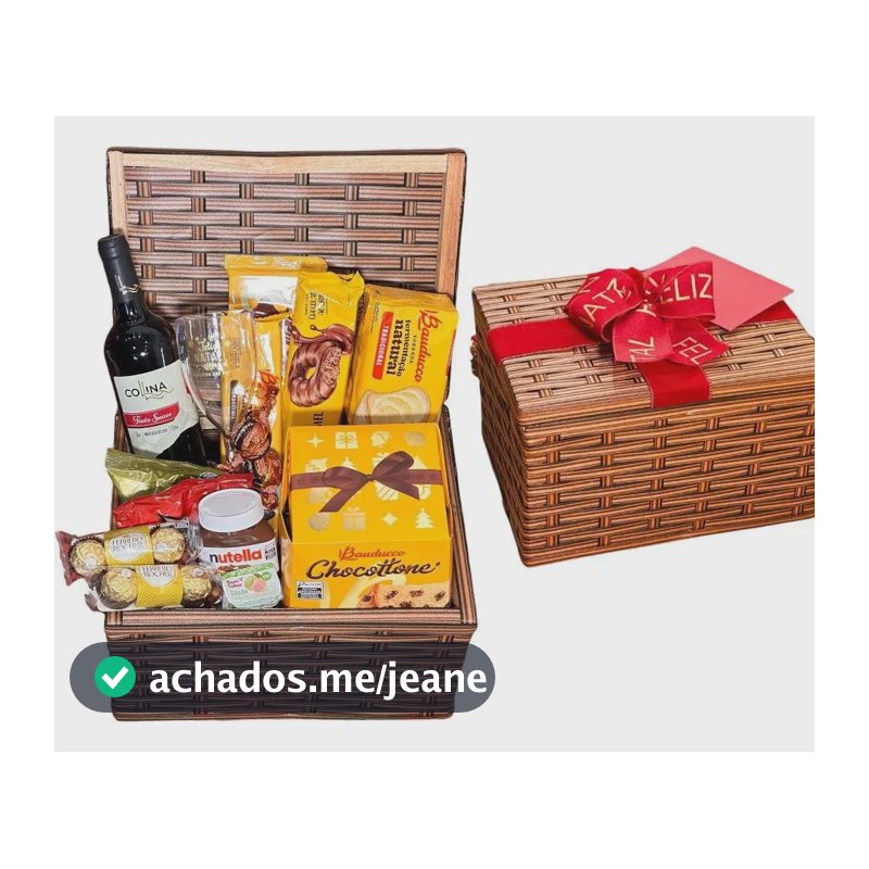 Cesta Grande Cacau Show Bauducco Presente Natal Fim De Ano