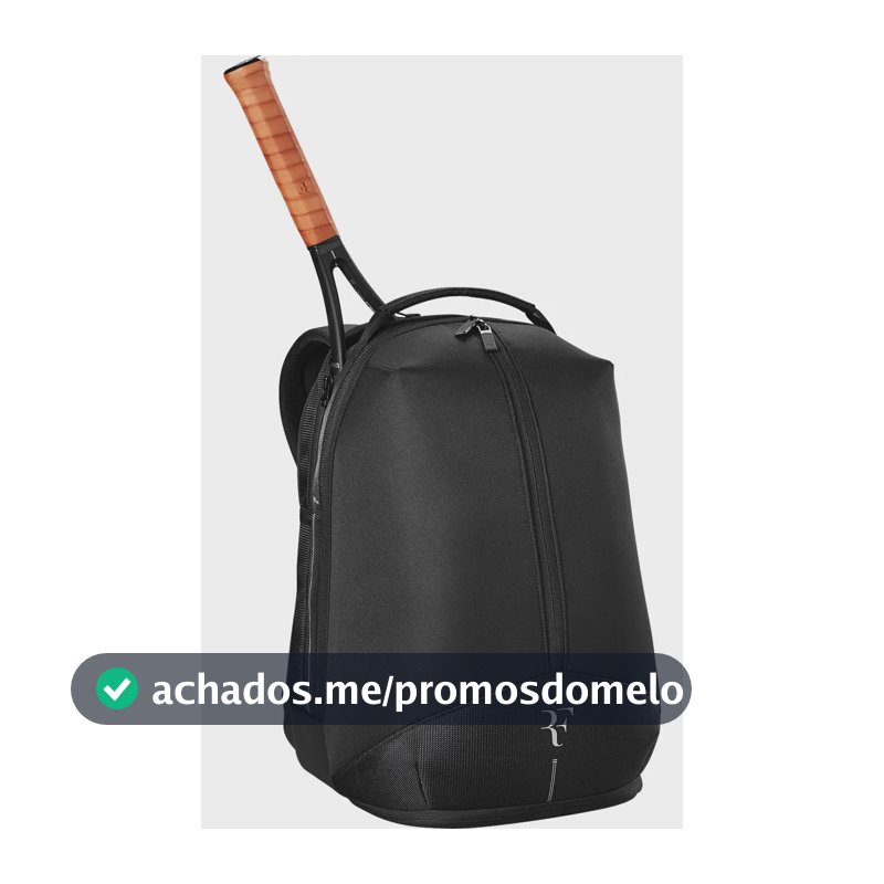 Mochila de tênis preta Wilson Federer Dna