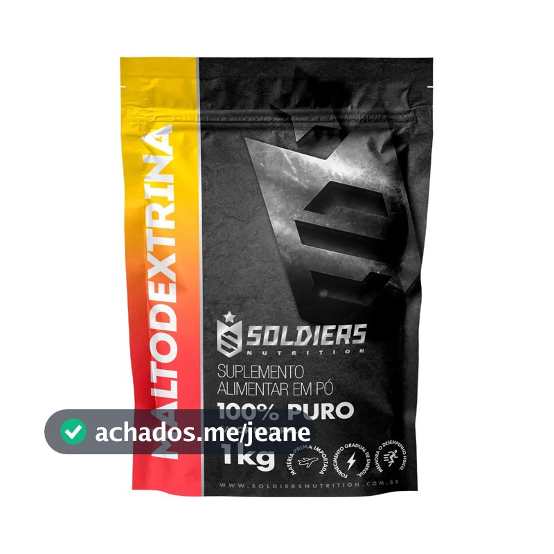 Maltodextrina 1kg 100% Pura Soldiers Nutrition Ingrediente Natural Bem-Estar
