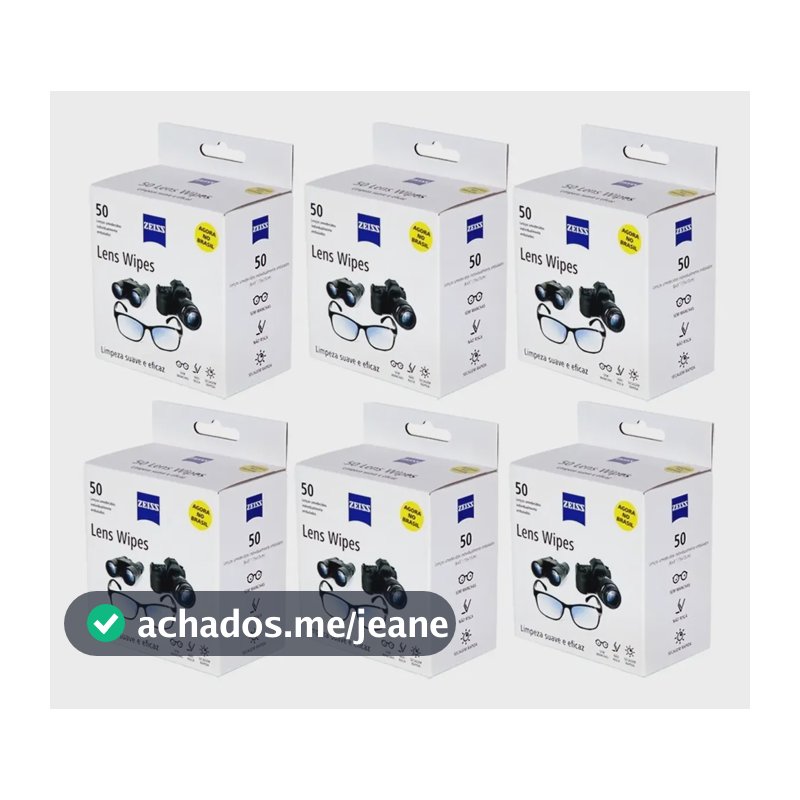 Kit Lens Wipes Zeiss C/ 300 Lenços Umedecidos