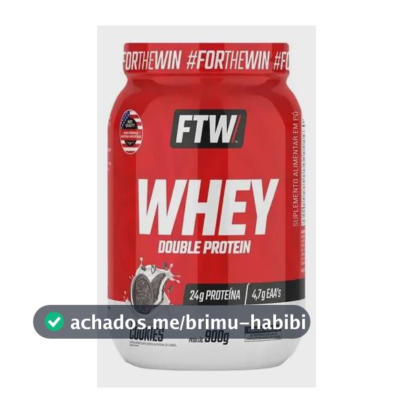 Whey Protein Double Protein Ftw 900g - Suplemento Em Pote Sabor Cookies