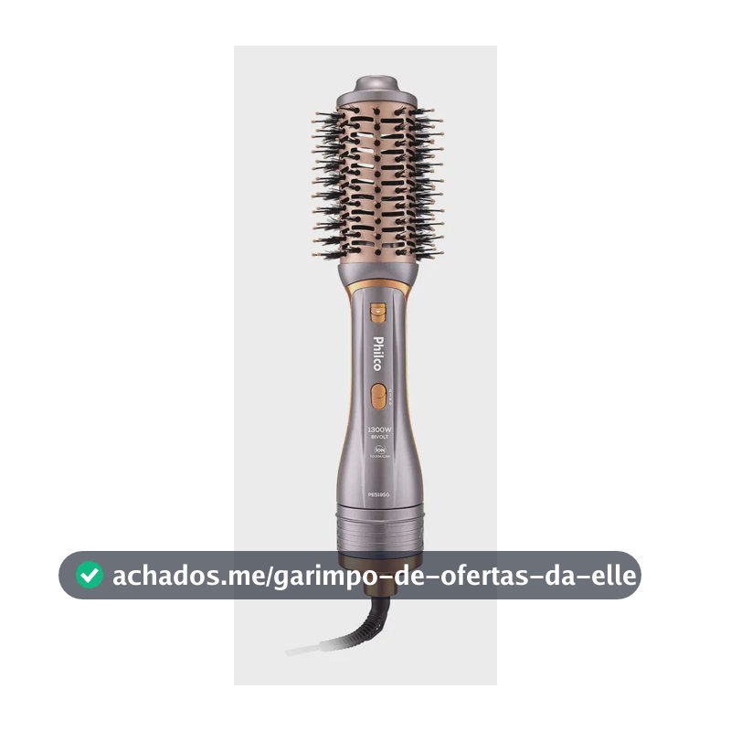 Escova Secadora Philco Pes19sg 3 Acessórios 1300w Cor Prata