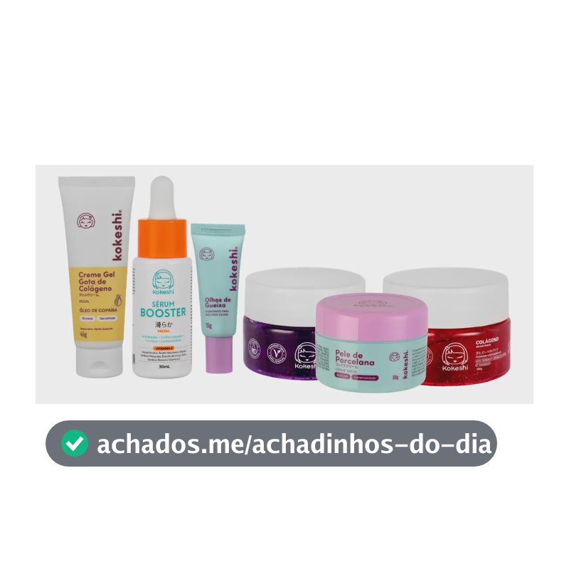Kit Kokeshi Completo 6 Itens Hidratação E Tratamento Facial