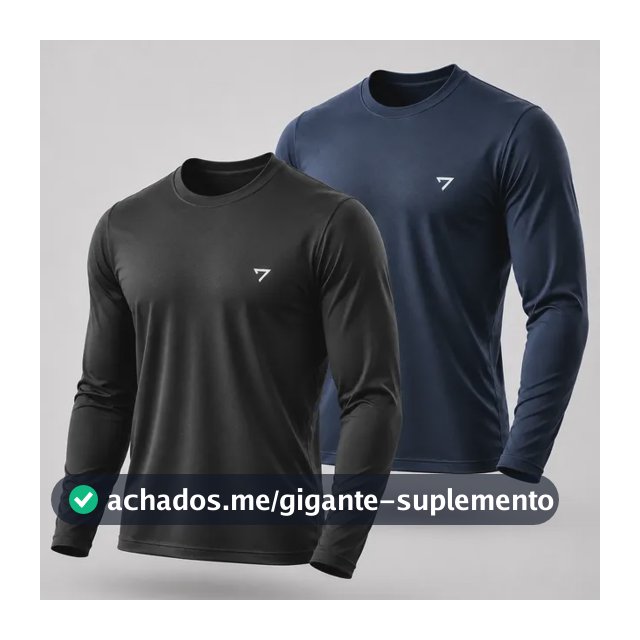 Kit 2 Camisetas Térmicas Segunda Pele Camisa Uv50
