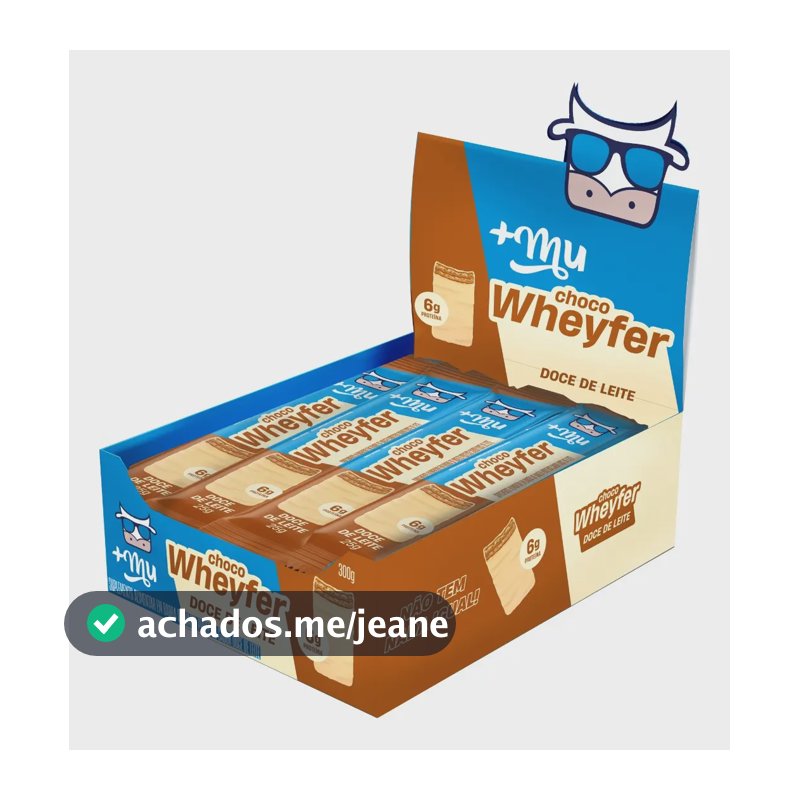 Barra De Proteína +Mu Chocowheyfer Doce de Leite de x 300g 12 un