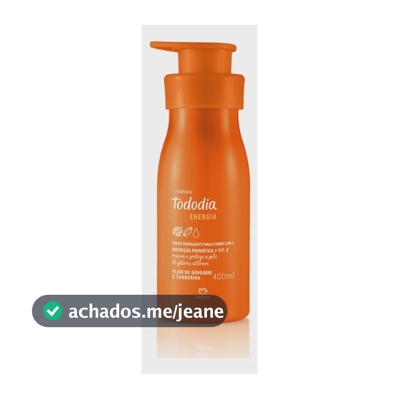 Creme Hidratante Tododia Flor De Gengibre E Tangerina 400ml