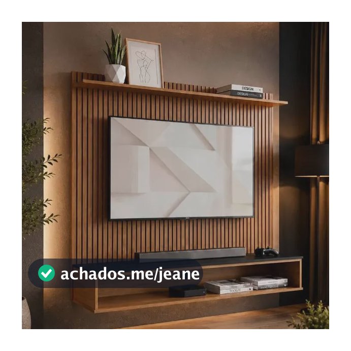 Painel De Tv Suspenso Siena Ripado Opções De Cores Sala Preto Ripado