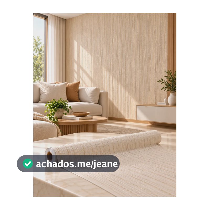 Papel Parede Lavável Autocolante Rolo Adesivo Decorativo 5m Bege Champagne