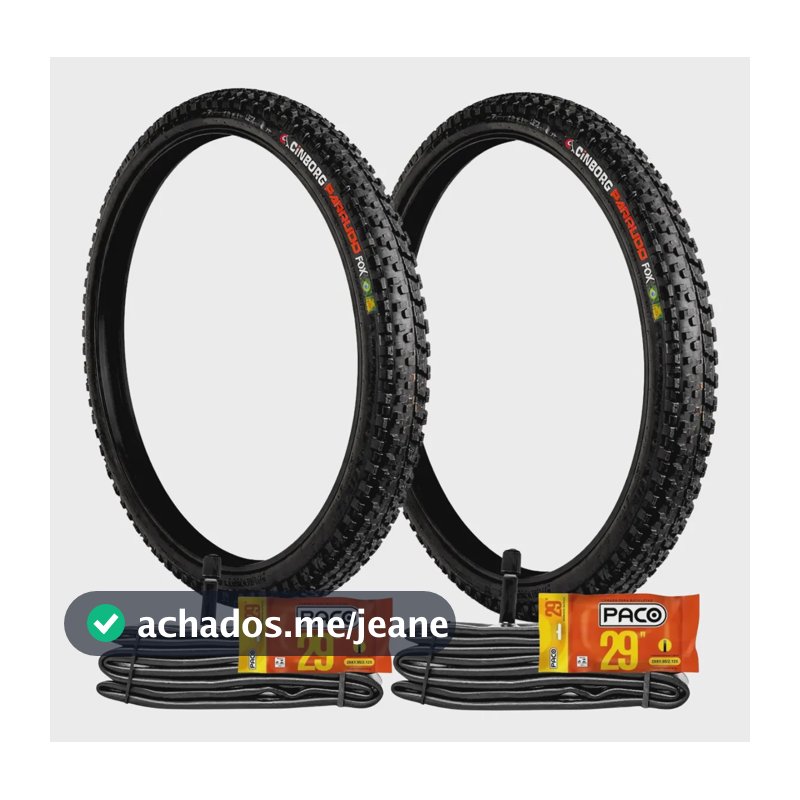 Kit Pneu Cinborg Parrudo Aro 29 2.10 Camara 29 Bike Mtb 2 Pneu Aro 29 Com 2 Camara 29