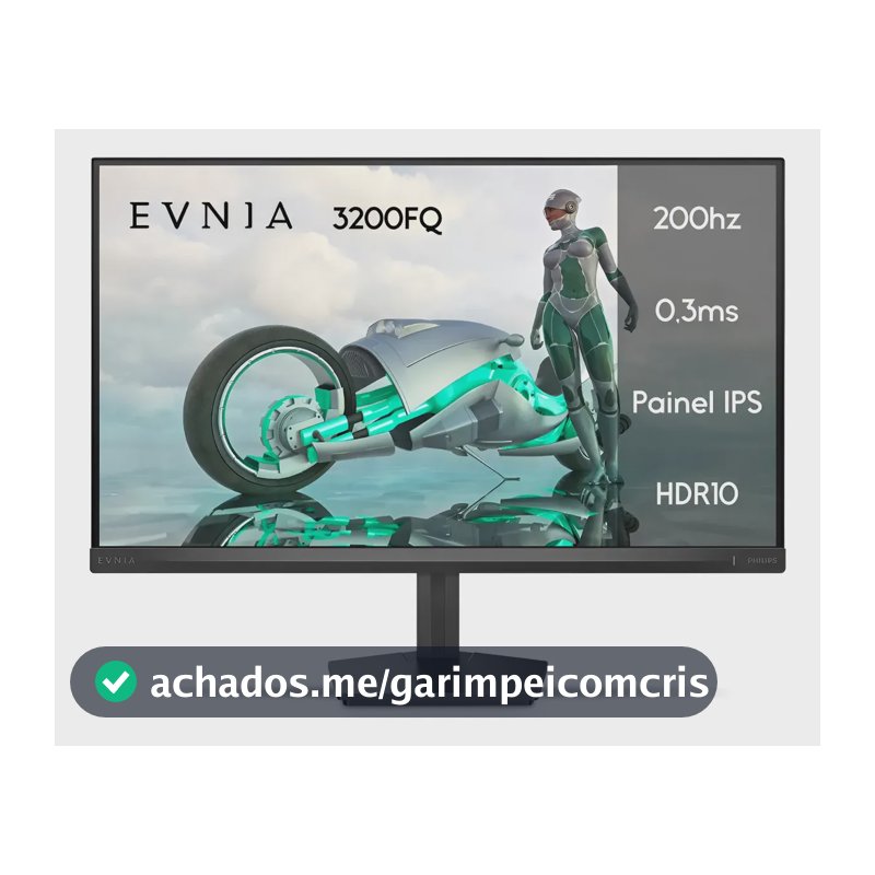 Monitor Gamer Phillips de 23.8" Full HD IPS com 200Hz