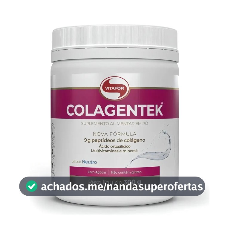 Colágeno Colagentek Neutro 300g Vitafor Sem Sabor