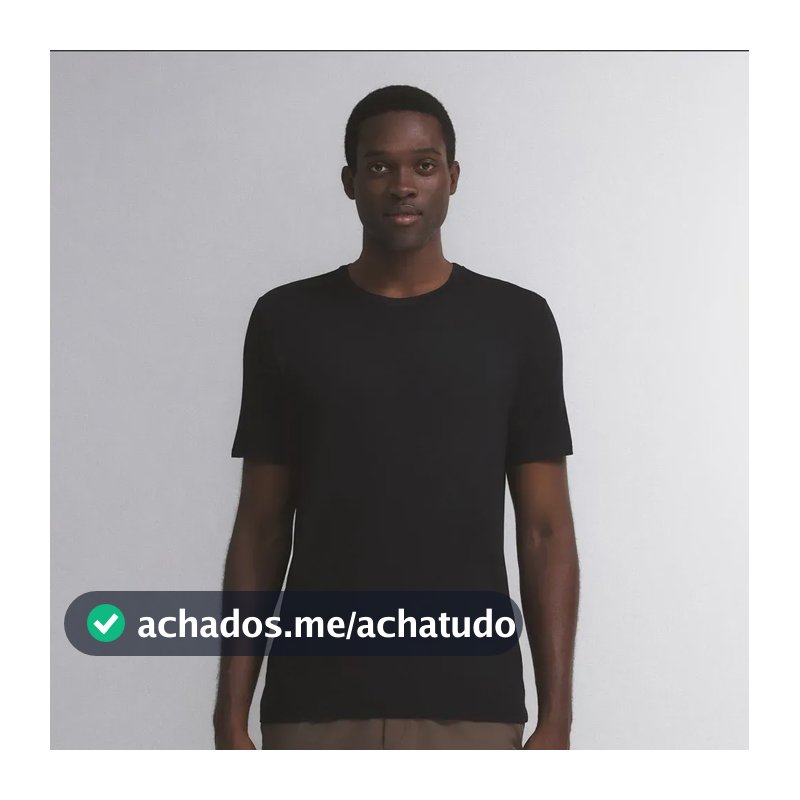 Camiseta Masculina Insider Light Preta Gg Gola U
