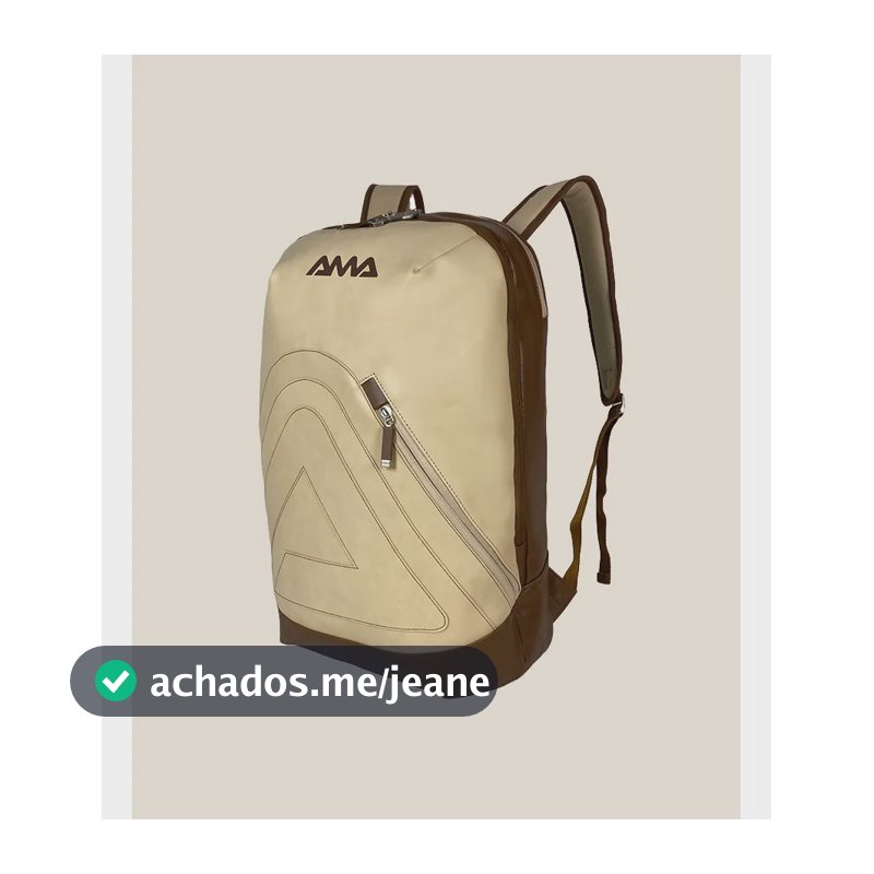 Nova Mochila Raqueteira Ama Sport Supreme Bege Beach Tennis Bege