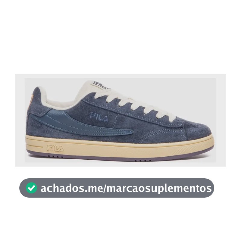 Tênis Casual Masculino Court 90 Fila Marinho/bege/uva Liso 42 Br