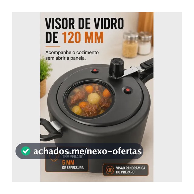 Panela Pressão Visor Mta Grafite 4,5 Litros Antiaderente