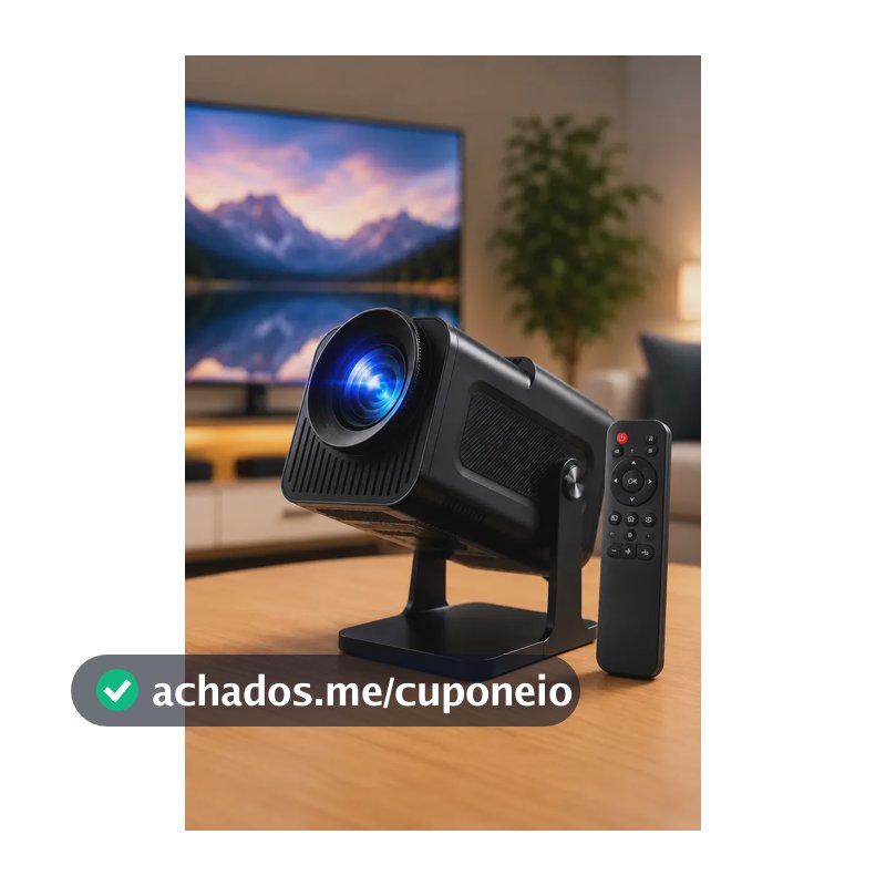 Projetor HY320 Hardline Smart TV Android WiFi 6 390 ANSI Lumens Full HD Suporte 4K HDMI Bluetooth 85-200 Polegadas Alto Falante Com Controle Remoto Bivolt Portátil Mini