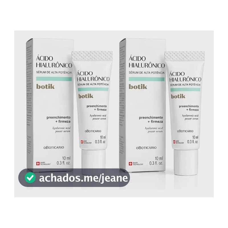 Botik Sérum De Alta Potência Ácido Hialurônico 10ml 2 Itens
