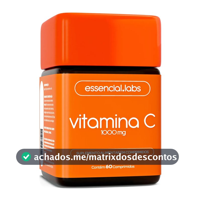 VITAMINA C 1000mg - Fórmula Concentrada e 100% PURA - 60 Doses