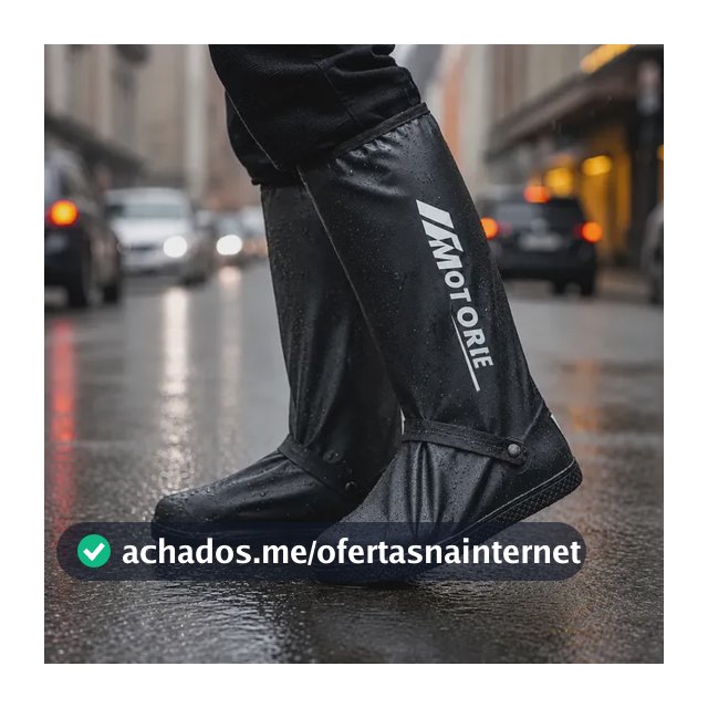 Capa De Chuva Para Calçado Motoqueiro Impermeável Antiderrapante