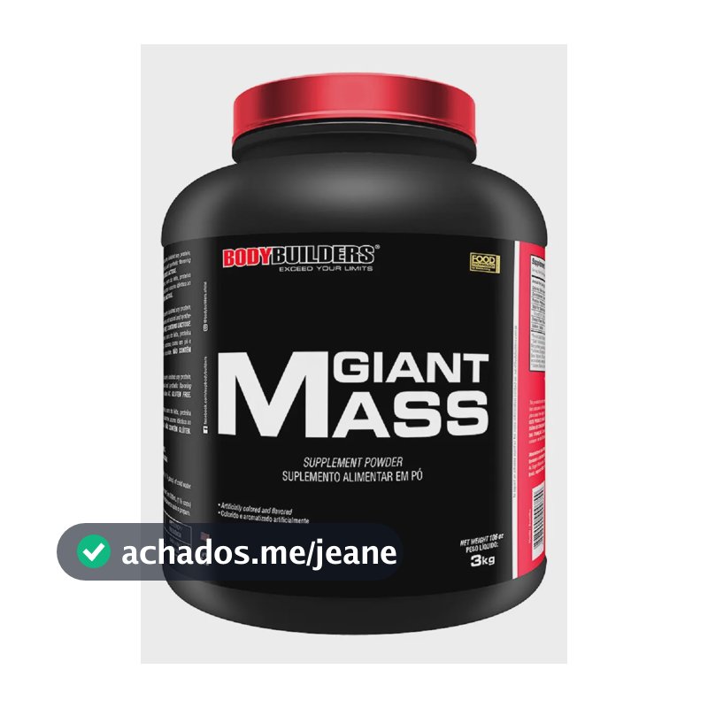 Hipercalórico Giant Mass 3kg Bodybuilders Sabor Chocolate