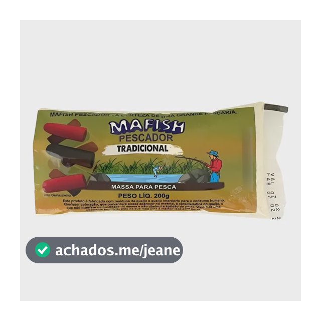 Massa Mafish Em Pó Pescador Varios Sabores Fedidinha 200g Pó