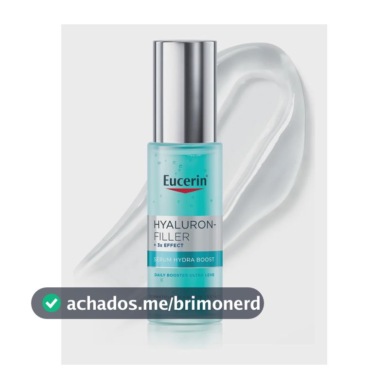 EUCERIN Sérum Facial Daily Booster Ultraleve 30ml, 24h Hidratação, Fortalecedor, Hyaluron-Filler, Ácido Hialurônico, Antirrugas, Hidratante