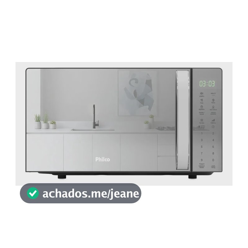 Micro-ondas Philco 20L Espelhado Limpa Fácil PMO24S 127v