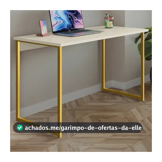 Mesa Escrivaninha 120cm Industrial Estudo Escritório Pés Aço