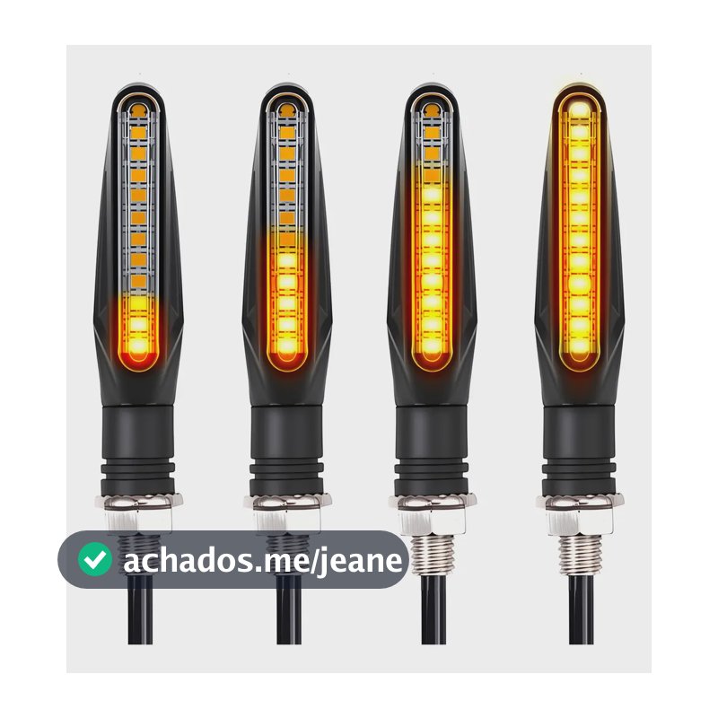 Kit 4 Pisca De Twister Seta Led Moto Titan Xre 300 Cb Bros Amarelo