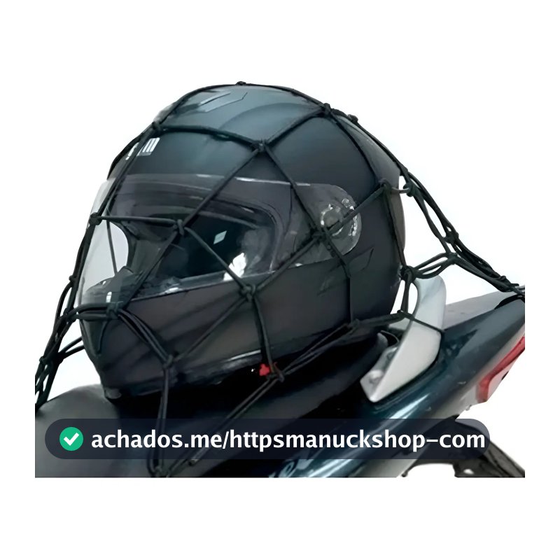 Rede Elastica Aranha Para Capacete 40×40cm Bagageiro De Moto