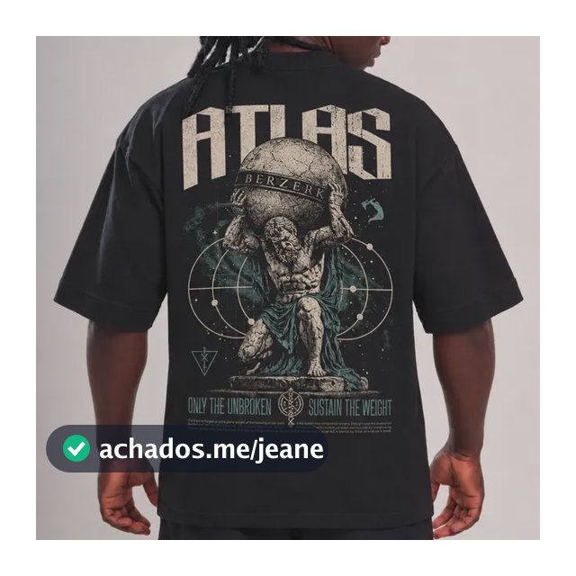 Camiseta Oversized Masculina Berzerk Atlas