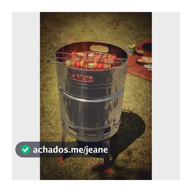 Churrasqueira a Carvão Tramontina TCP 400 em Aço Inox com Bandeja para Carvão em Aço Esmaltado
