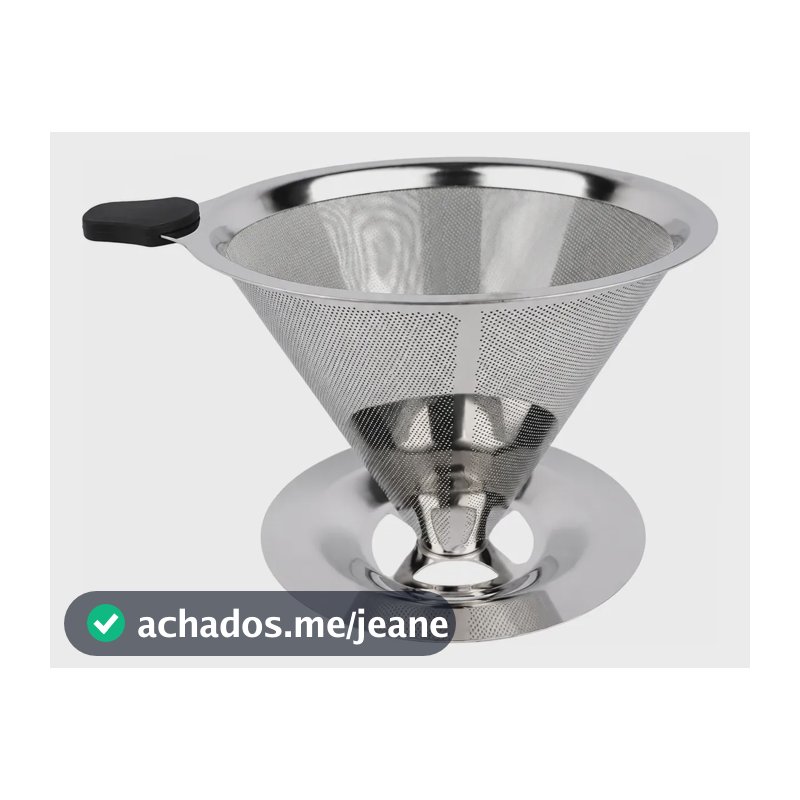 Coador De Café Inox 103 Com Filtro Permanente Reutilizável Sem Papel Peneira Lavável Para Café Coado