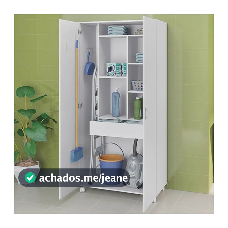 Armário Multiuso 2 Portas São Paulo Branco Bp - Politorno Cor Branco