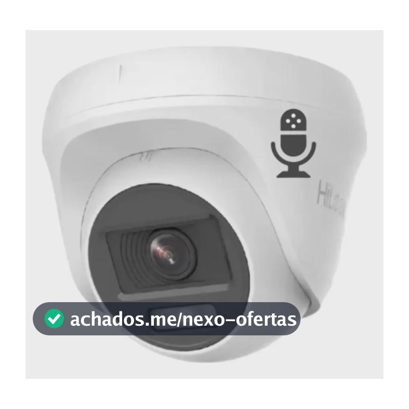 Câmera Dome Hikvision Thc T127 Lps Microfone Visão Noturna Cor Branco