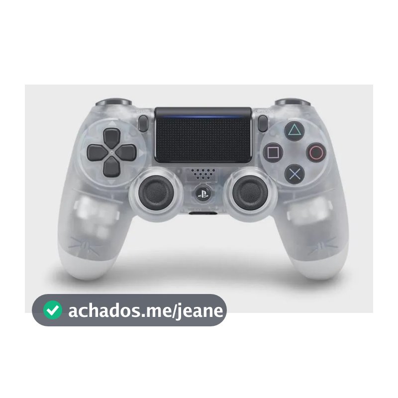 Controle joystick sem fio Sony PlayStation Dualshock 4 Wireless controller crystal