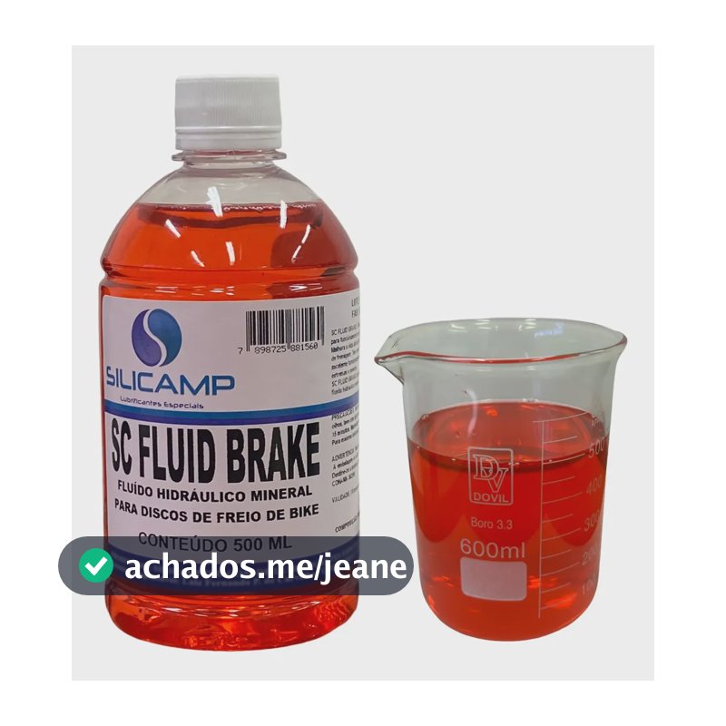 Fluido De Freio Disco Mineral Vermelho Hidráulico Bike 500ml