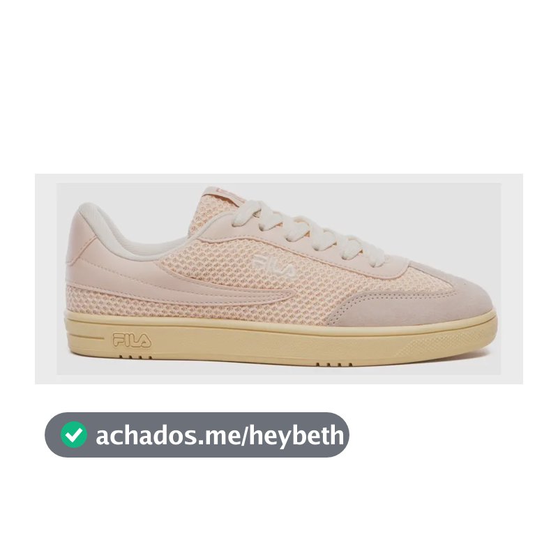 Tênis Casual Feminino Court 80 Fila Rose Claro/cobre Liso 35 Br