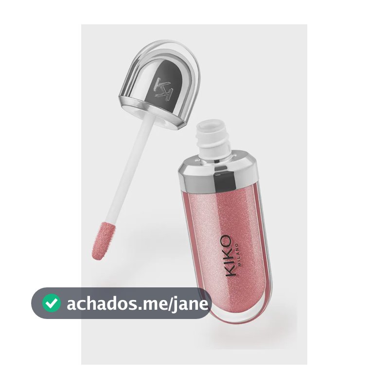 Gloss Hidratante 3D Hydra Kiko Milano Cor 35 Lilás Efeito Brilhante
